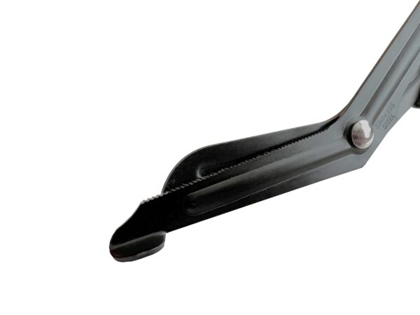 Erste-Hilfe-Schere kniegebogen 18,5 cm schwarz Verbandschere Listerschere Rettungsschere – Bild 3