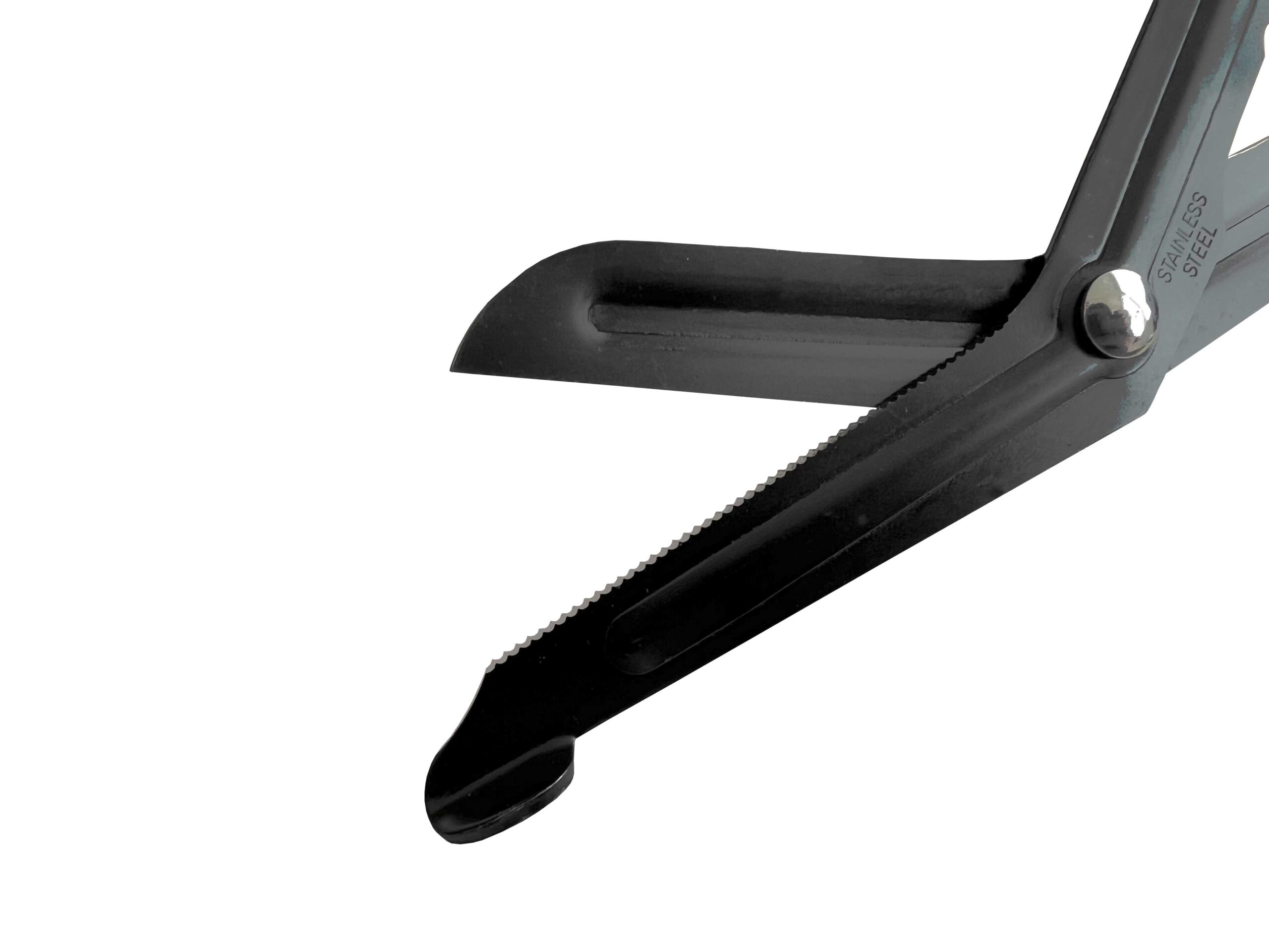 Erste-Hilfe-Schere kniegebogen 190 mm schwarz-matt Verbandschere Listerschere Rettungsschere – Bild 2