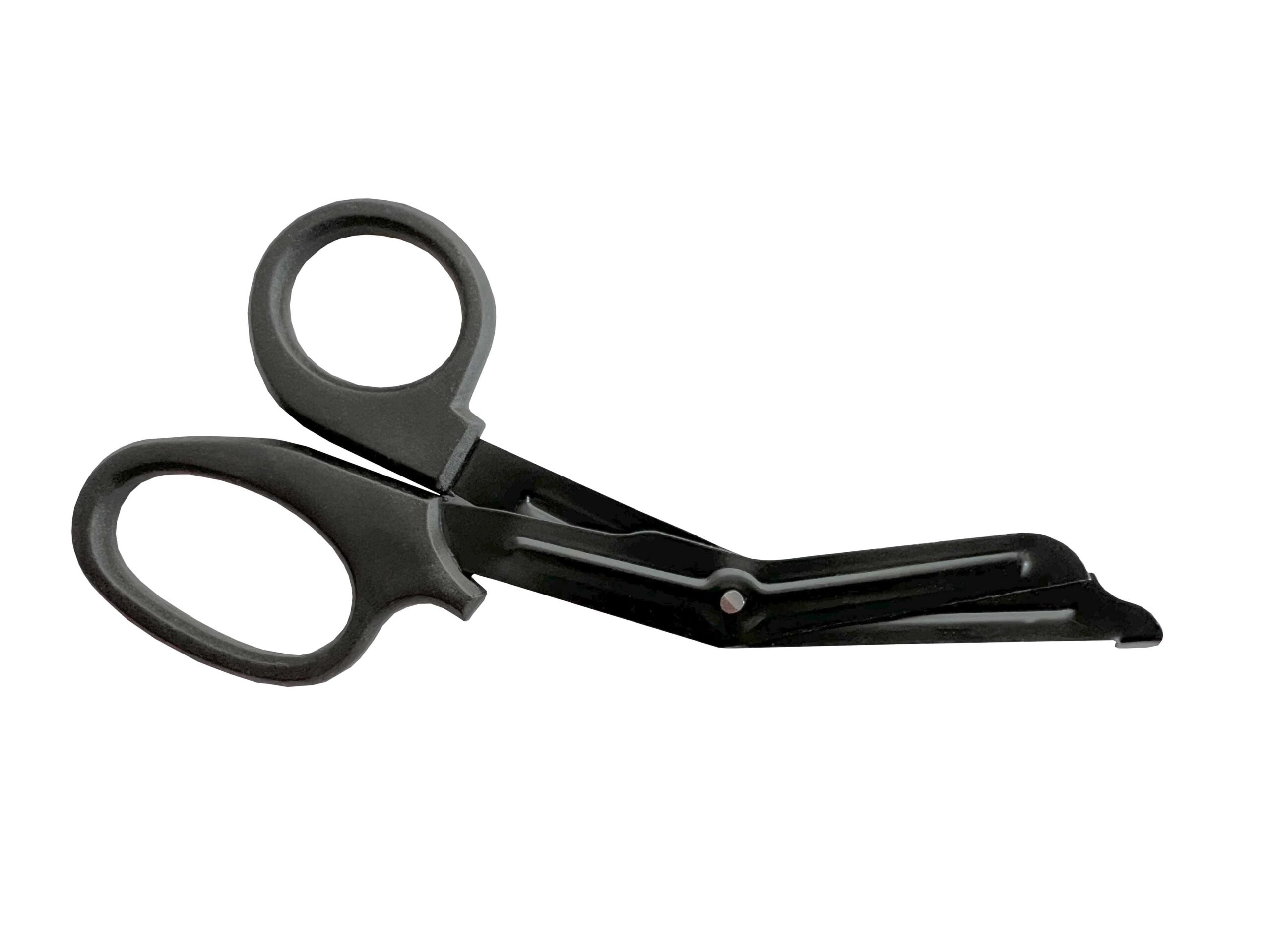 Erste-Hilfe-Schere kniegebogen 155 mm schwarz-matt Verbandschere Listerschere Rettungsschere – Bild 4