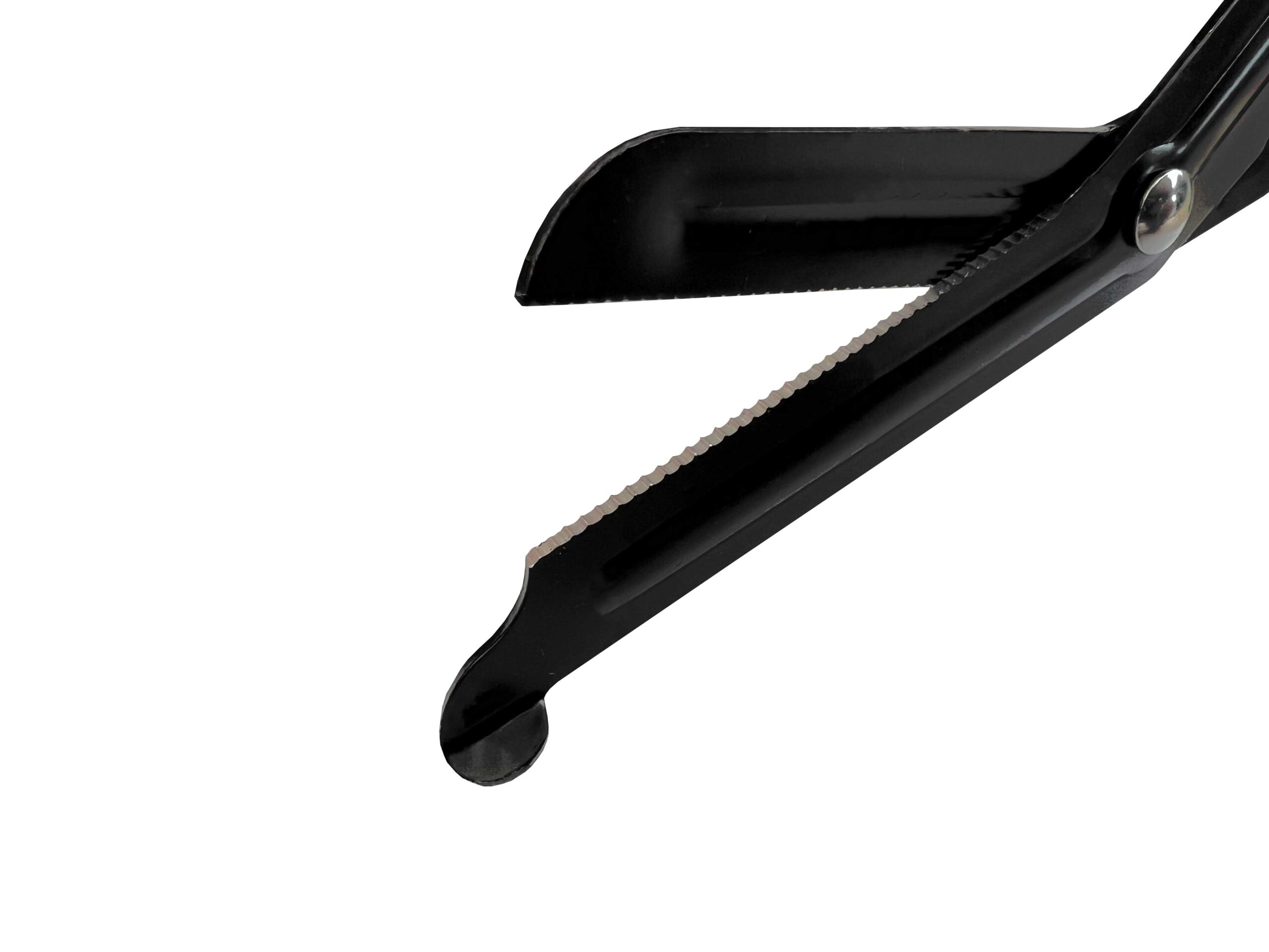 Erste-Hilfe-Schere kniegebogen 155 mm schwarz-matt Verbandschere Listerschere Rettungsschere – Bild 2